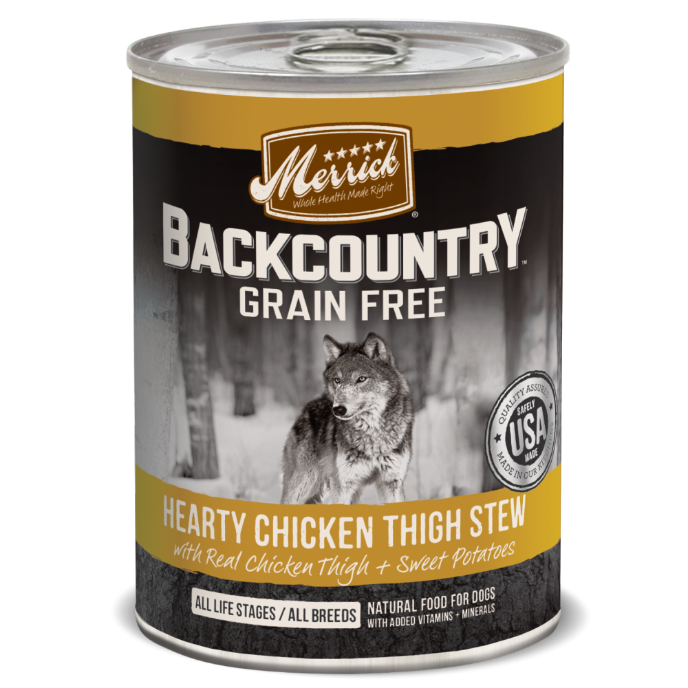 Merrick backcountry top canned dog food