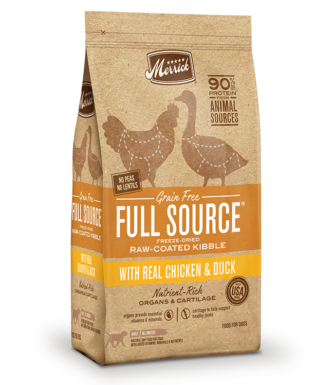 Merrick Full Source Grain Free Raw Coated Kibble with Real Chicken
