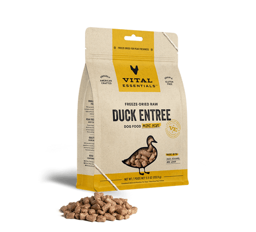 Vital Essentials Freeze-Dried Raw Duck Entrée Mini Nibs Dog Food