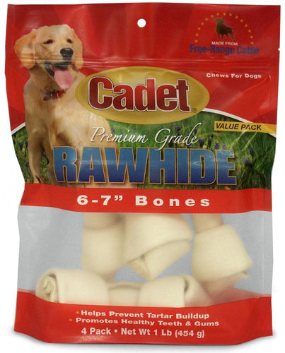 Cadet Rawhide Natural Flavor Knotted Bones for Dogs