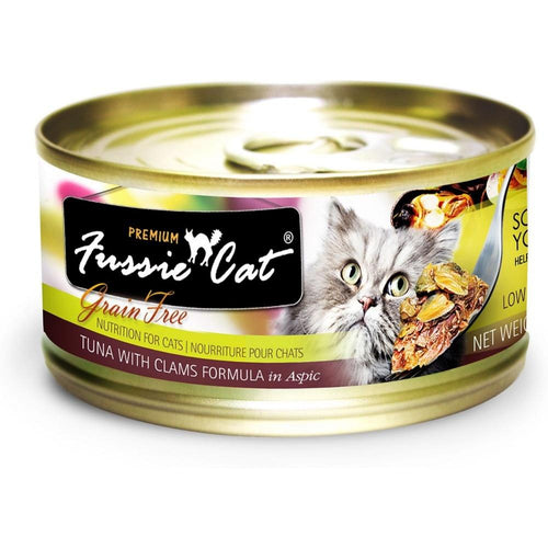 Fussie Cat Premium Tuna with Clams Formula in Aspic Canned Food