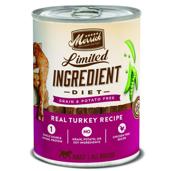 Merrick Limited Ingredient Diet Real Turkey Recipe Canned Dog Food