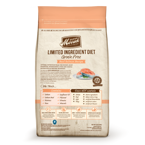 Merrick dog food limited ingredient salmon online