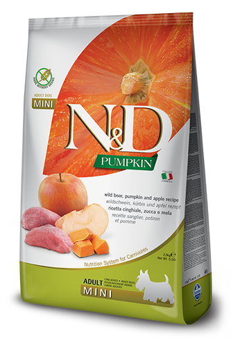 Farmina N&D Pumpkin Formula Mini Wild Boar, Pumpkin & Apple Adult Dog Food