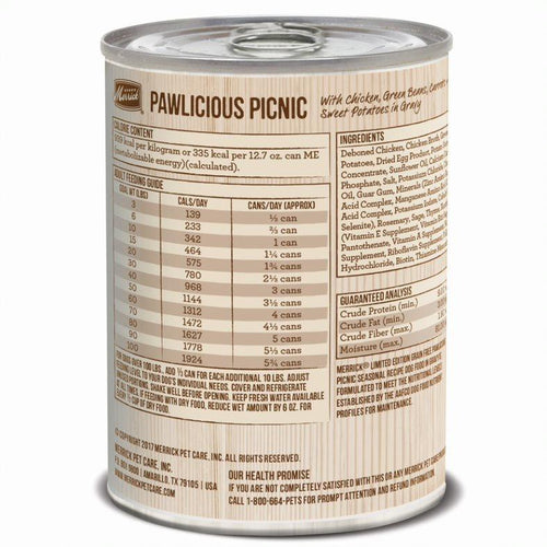 Merrick Grain Free Summer Seasonals Pawlicious Picnic Canned Dog Food