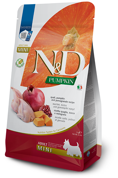 Farmina N&D Pumpkin Quail & Pomegranate Adult Mini Wet Dry Dog Food